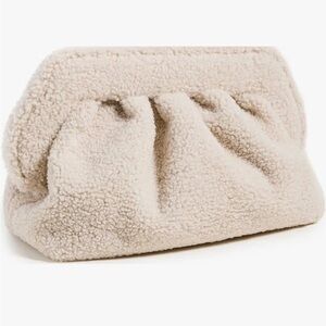 EUC THEMOIRe Bois Re-Fur Faux Shearling Clutch